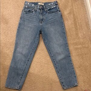 Madewell Blue Ankle Cropped High-Rise Jeans